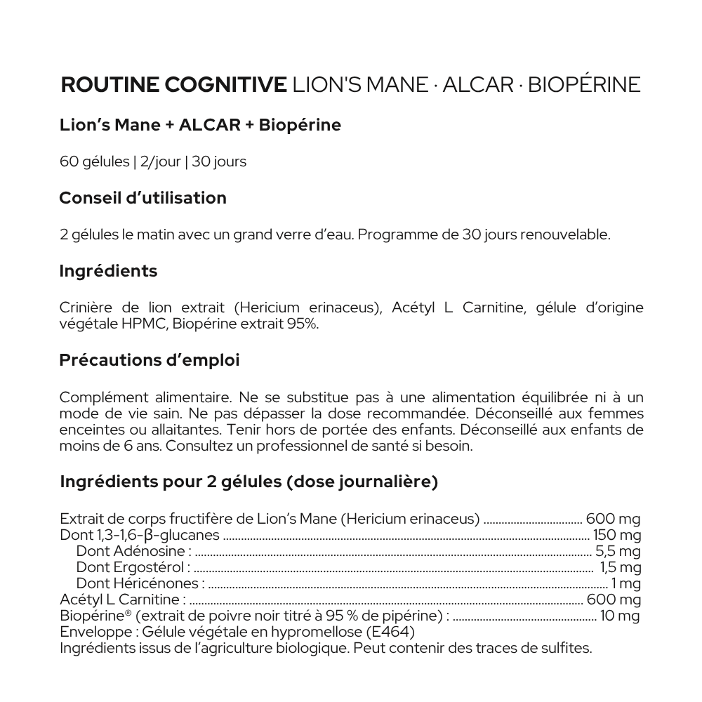 Routine cognitive