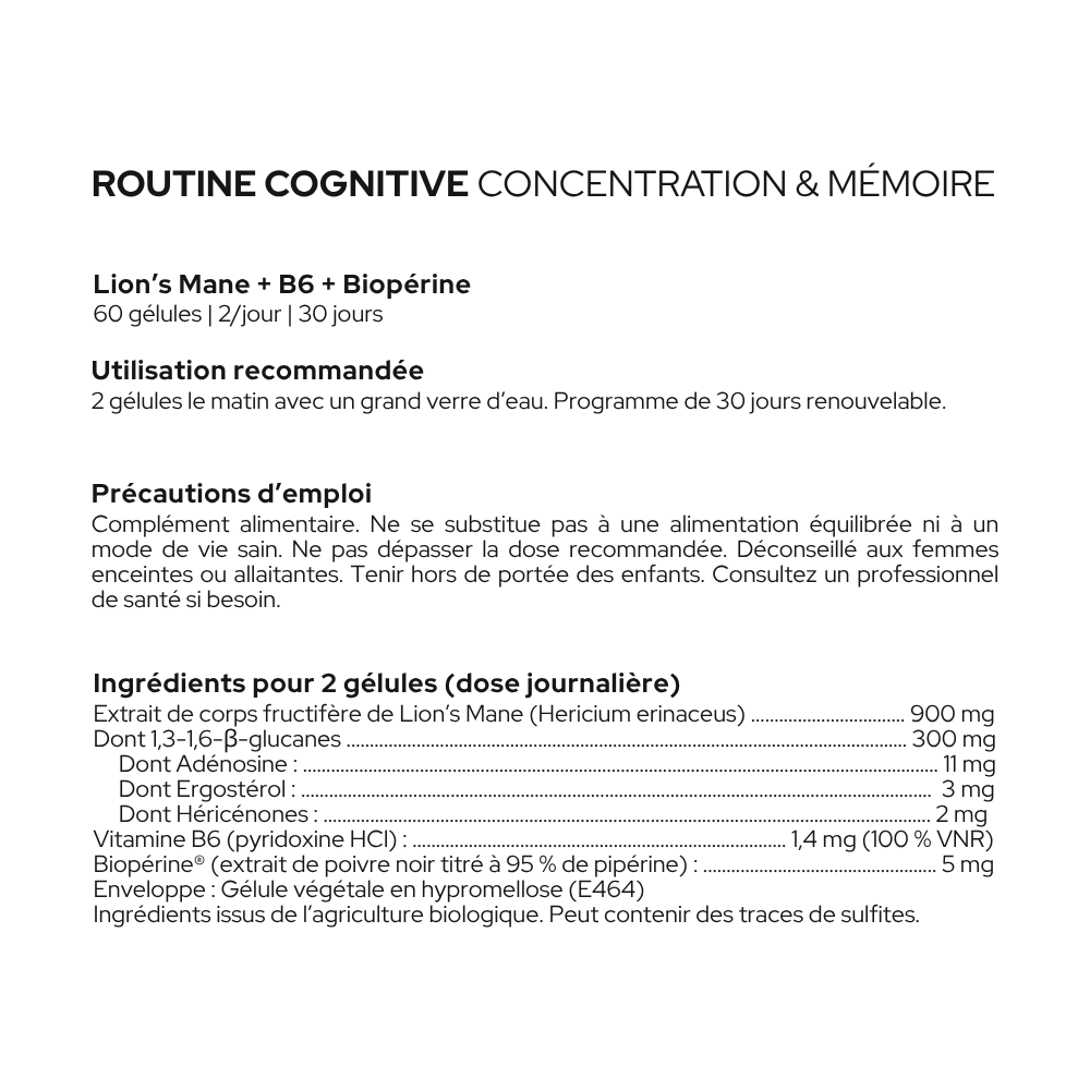 Routine cognitive